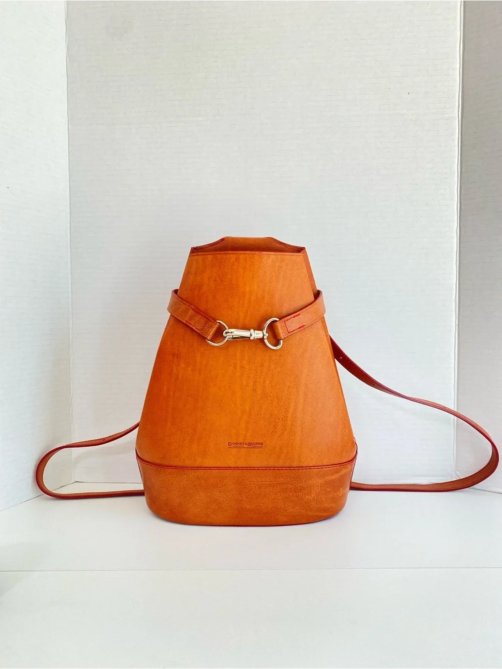 Vintage Dooney & Bourke Cognac Pyramid Alto Sling
